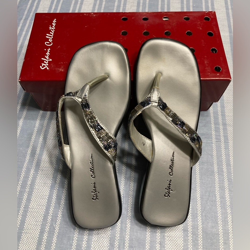 Vintage Stefani Collection “TARA” silver sandals. - Picture 2 of 4